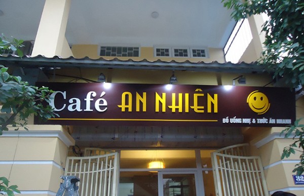 Thiết kế thi công biển hiệu quảng cáo quán cafe tại Nghệ An